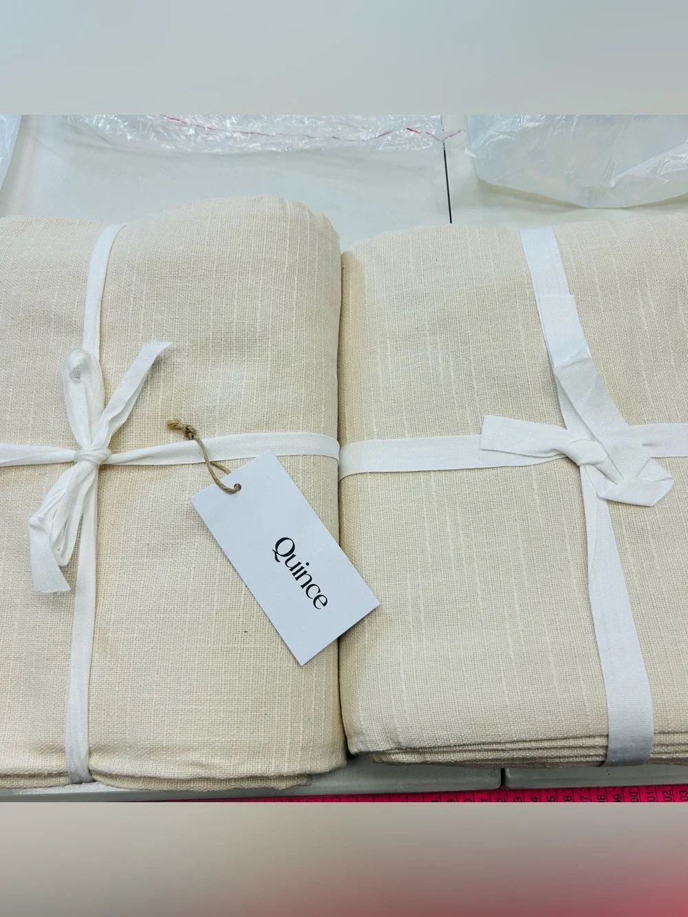 QUINCE Set Of 2 48x96 Cotton Slub Curtains Natural 0076